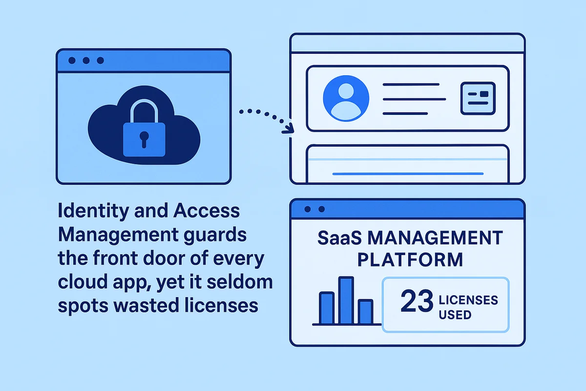 Seamless integration of IAM with SaaS management improves visibility and reduces wasted licensing through real-time user data.