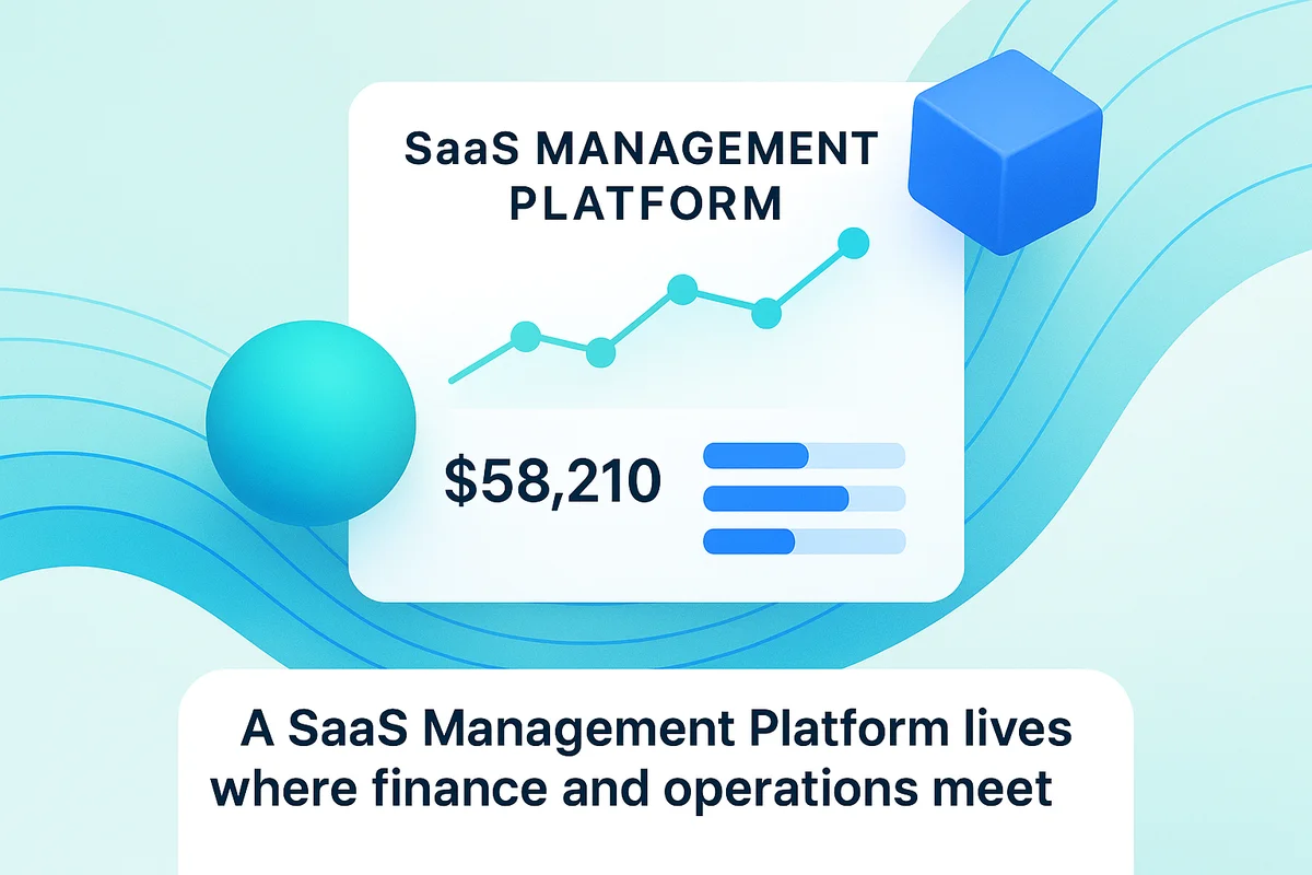 A visual comparison of SaaS Management and IAM, highlighting their distinct roles in IT planning and budgeting.