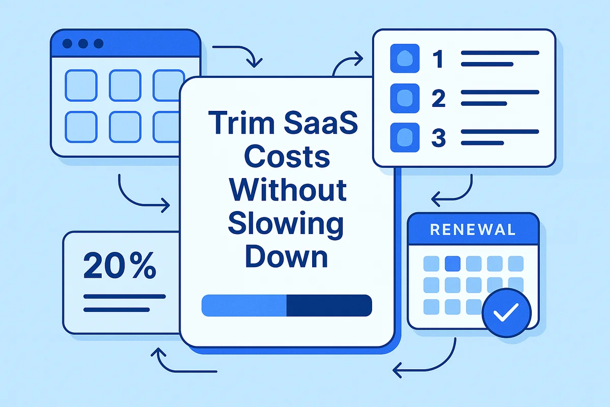 Budget management strategies for SaaS applications, emphasizing data-driven renewals, impact scoring, and automated offboarding.