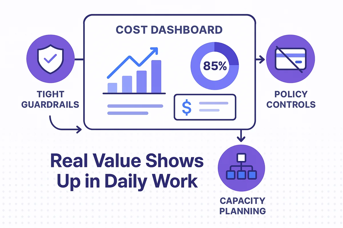 SaaS management platform dashboard displaying financial data to monitor post-merger savings and enforce spending policies.