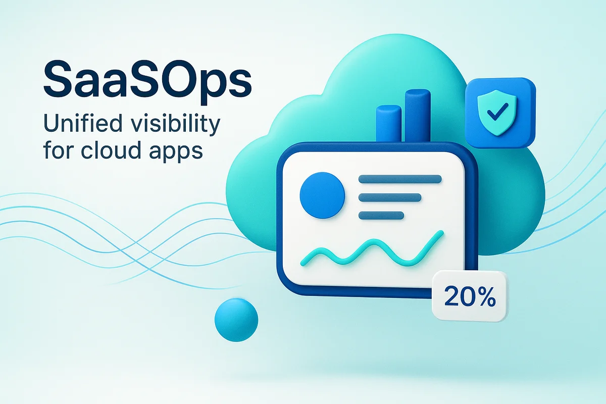 A unified console displaying SaaSOps features for IT, security, and finance team collaboration and management.