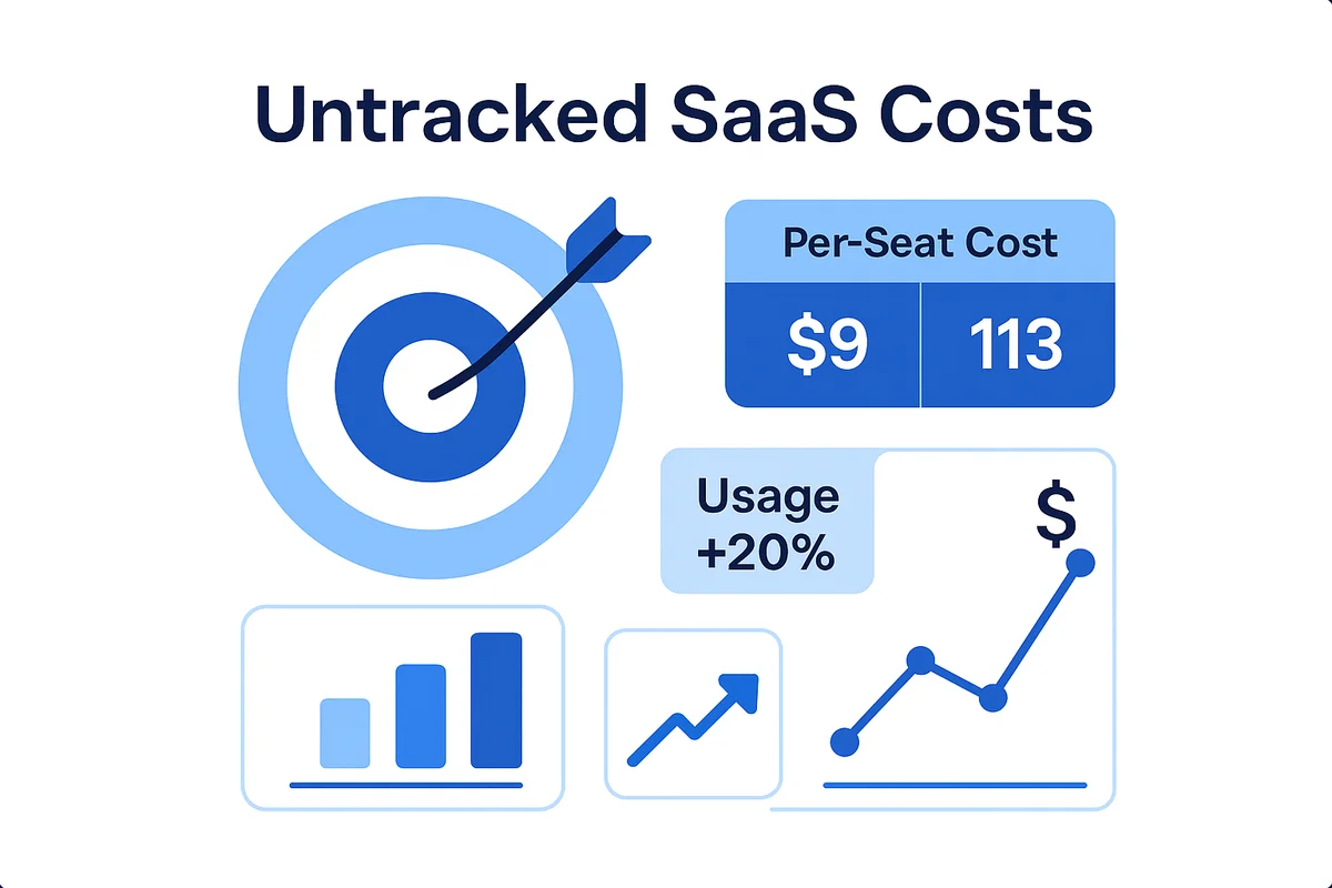 A chaotic financial graph illustrating unexpected spikes in SaaS spending disrupting budget forecasts and financial planning.